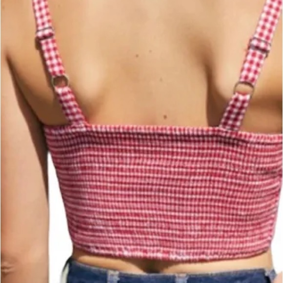 Brandy Melville Red Gingham Tank Top - Picture 2 of 4